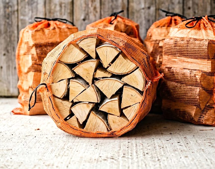 Берёзовые дрова в сетках 40 л — фото 3